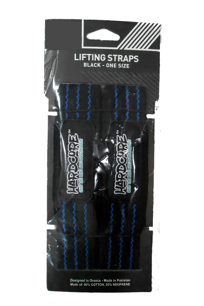 Hardcore Lifting Straps – Black / Blue